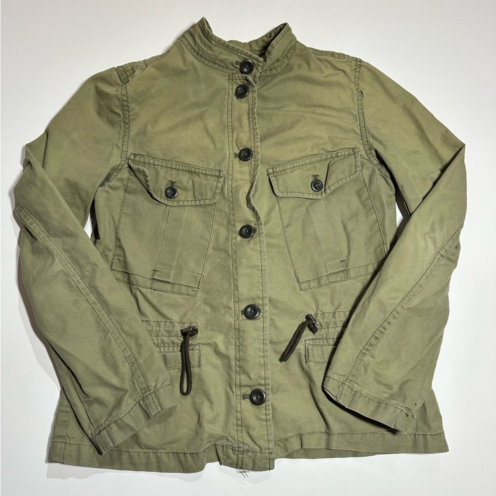 GAP Military-style Jacket, Mandarin Collar, Button Down - Womens XS